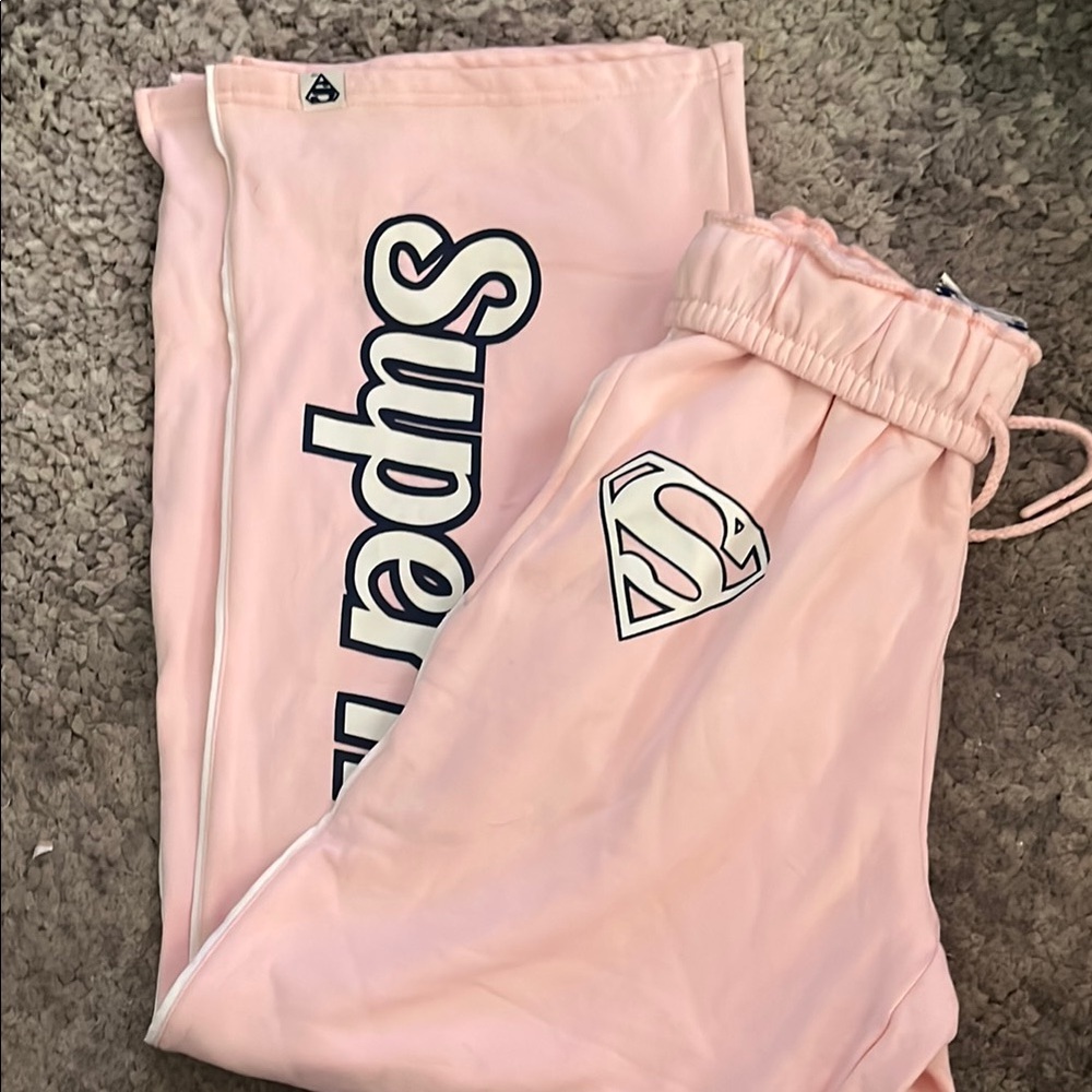 DC Comics Pink Superman Joggers new thick new